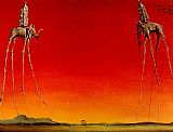 Salvador Dali Les Elephants painting